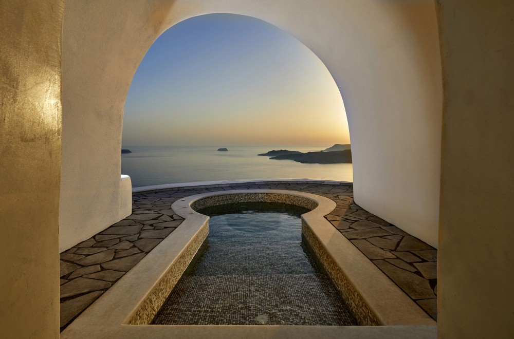 deluxe suite pool sea view sunset